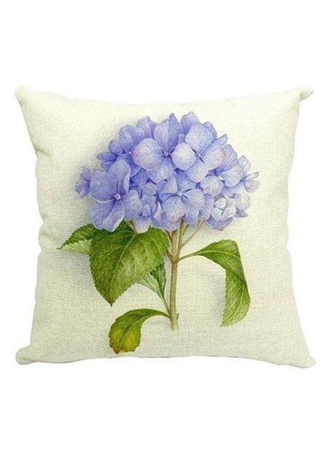 NIBEMINENT Vintage Flower Print Throw Pillow Cover White/Blue/Green 45x45centimeter