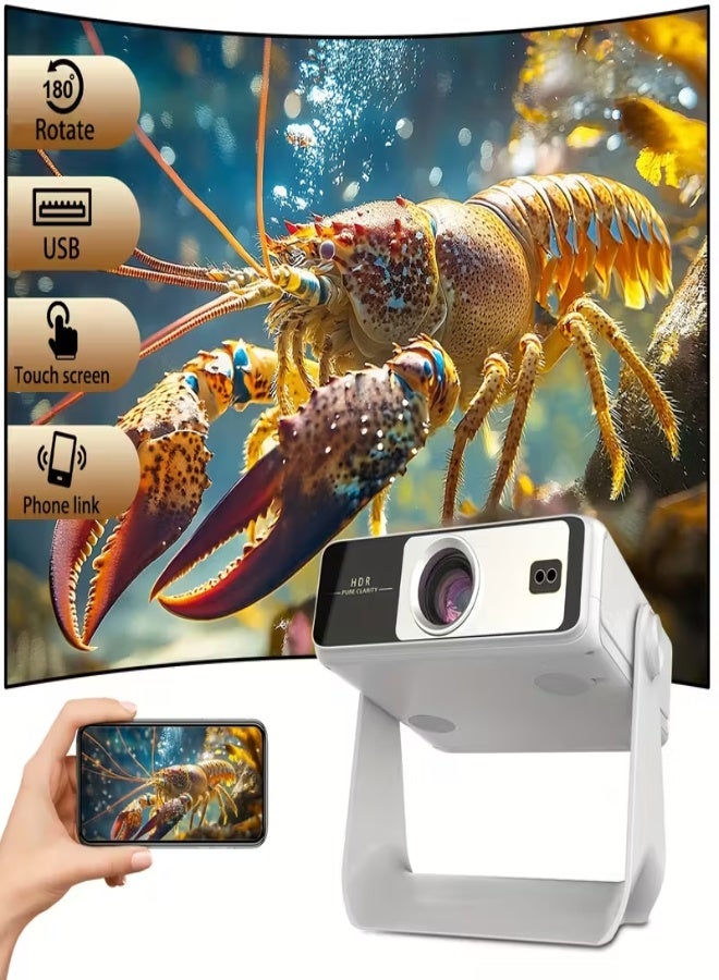 Portable Projector A10PRO, Native 1080P Full HD with 4K Ultra HD Support, WiFi 6, Android 12, Auto Keystone & Focus, Ceiling/Table Mount, 300-Inch Home Theater Projector, Multi-Device Connectivity, Decorative Gift - Image 5
