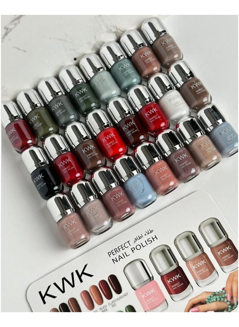 كيه دابليو كيه طقم طلاء أظافر يحوي 24 قطعة متعدد الألوان - Image 1