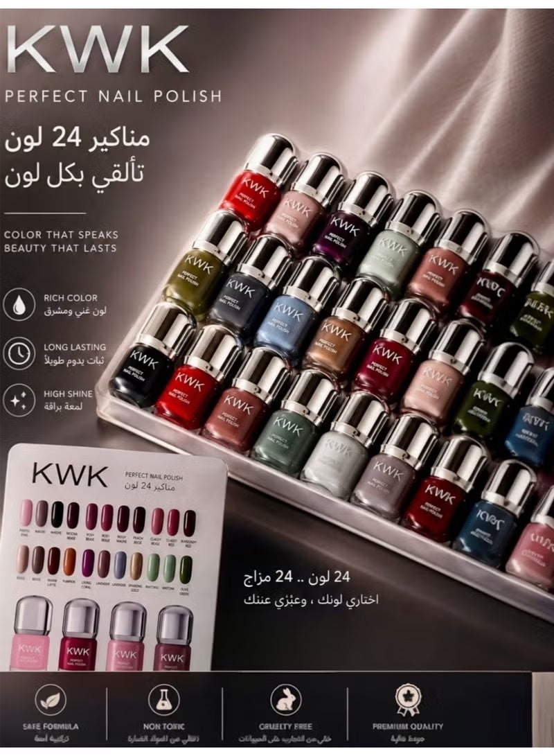 kwk 24-Piece Nail Polish Set Multicolour - Image 2