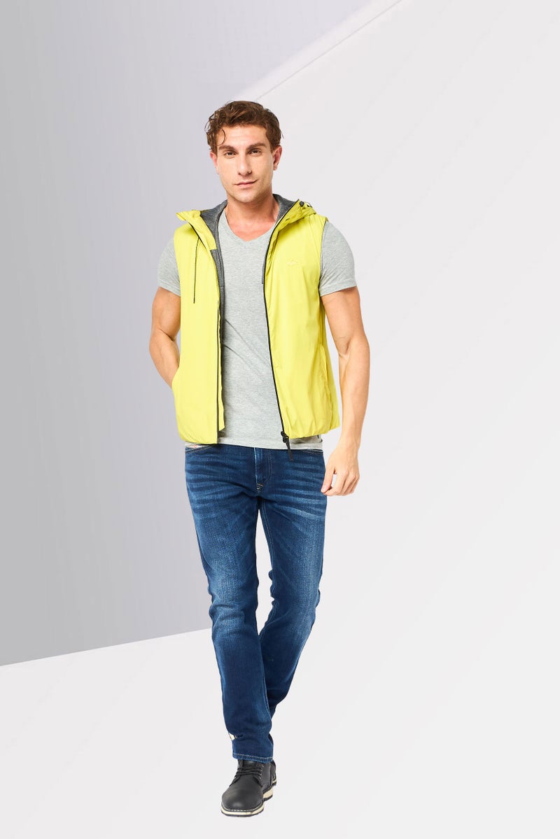 LACOSTE Men Solid Windbreaker Jacket, Lime Green - Image 2