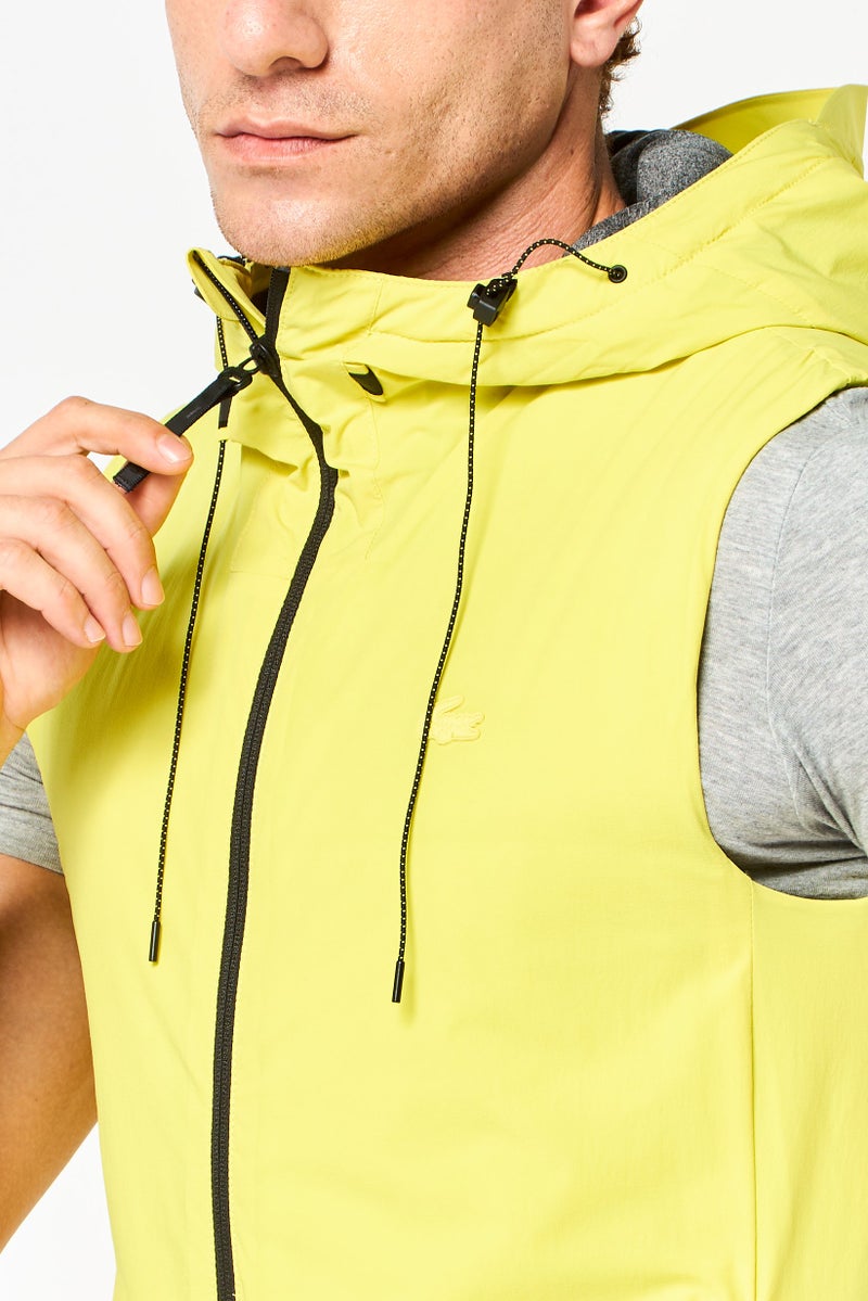 LACOSTE Men Solid Windbreaker Jacket, Lime Green - Image 4