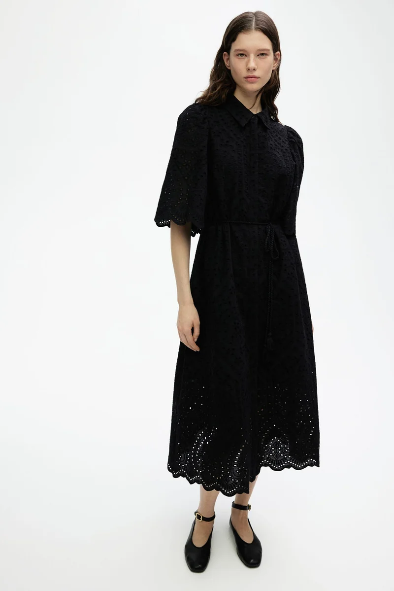 اتش اند ام Broderie anglaise shirt dress