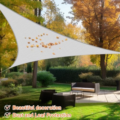 Artpuch Sun Shade Sail, 12'x12'x12' Sand Triangle, Curved Edged Commercial Grade 185GSM Permeable Outdoor Shade Cloth for Deck, Backyard, Patio (Custom Sizes Made) - Image 3