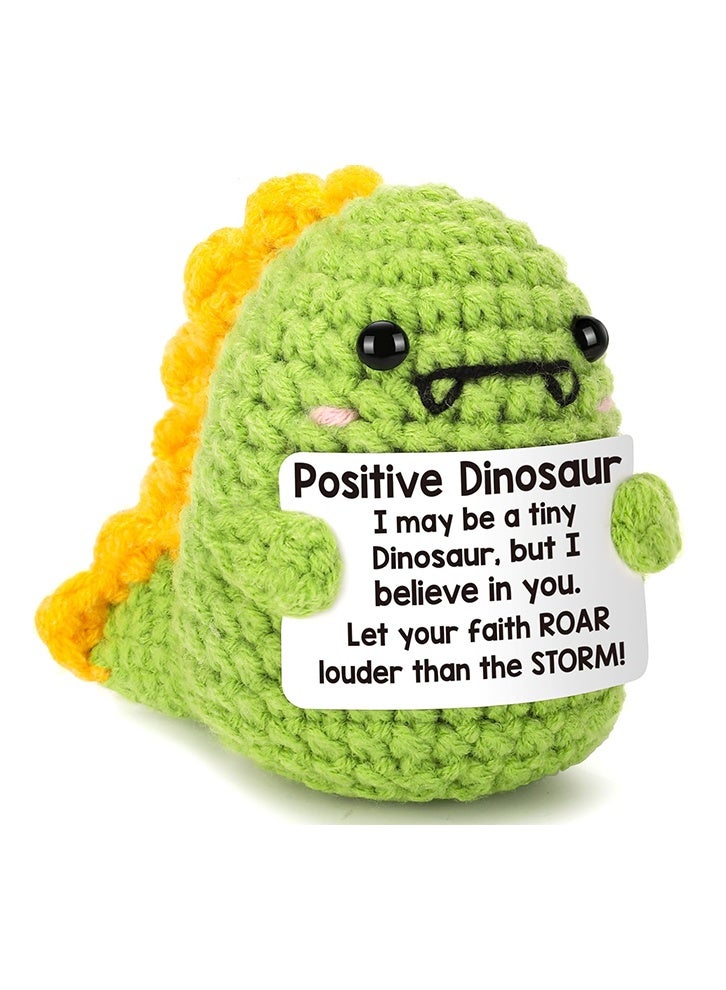 غنافوتو هدية صغيرة على شكل ديناصور، حيوان يبعث على المشاعر الإيجابية لزميل العمل أو الأخت أو الأخ، هدية لطيفة لعيد الميلاد على شكل ديناصور، هدية صغيرة لعيد الميلاد أو لتزيين المكتب للأصدقاء أو الابنة أو الابن - Image 1