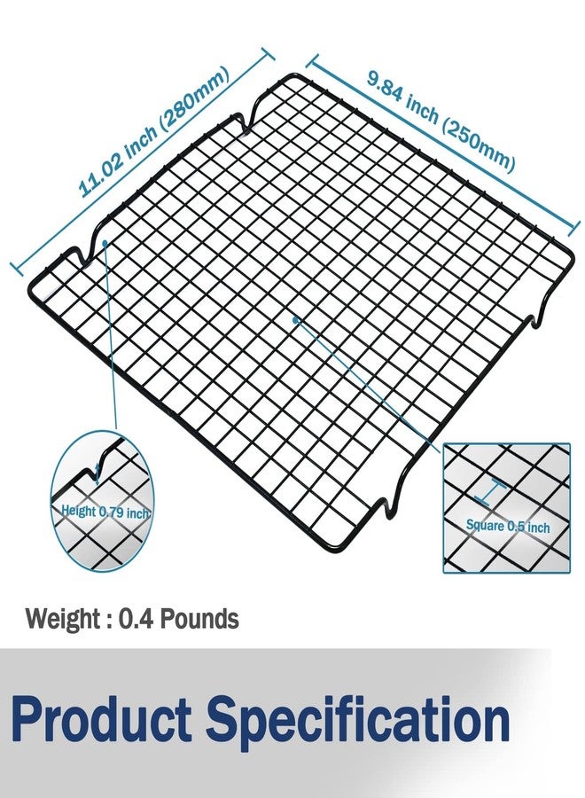 VNIMTI Baking Cooling Rack 2 Sets, Cookie Cooling Racks for Cooking, Baking, Roasting, Grilling, Drying, Oven Safe Wire Rack, 11" * 10" Small Squares Grids - Image 2