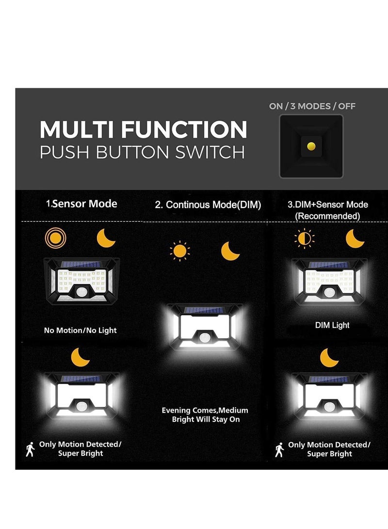 ELTRAZONE SOLAR INTERACTION WALL LAMP(12.7 x 10.16 x 5.08 cm) Solar Lights Outdoor, Wall Mounted, 100 LED, Wide, Waterproof for Houses - Image 3