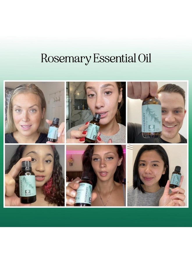 Maple Holistics Pure Rosemary Essential Oil for Aromatherapy - Pure Rosemary Oil for Hair Skin and Nails - Refreshing Rosemary Essential Oil for Diffusers Plus Dry Scalp Treatment and Hair Oil for Shine - Image 1