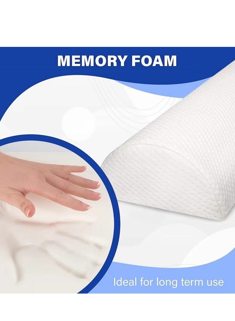 Half Cylindrical memory foam Leg Pillow Office Decor Knee Pads Wedge Pillow Back Leg Cushion Knee Bolster Pillow Comfortable Waist Pillow Bed Lumbar Pillow Neck Cushion Footrest Pillow Portable ﻿  - Image 3
