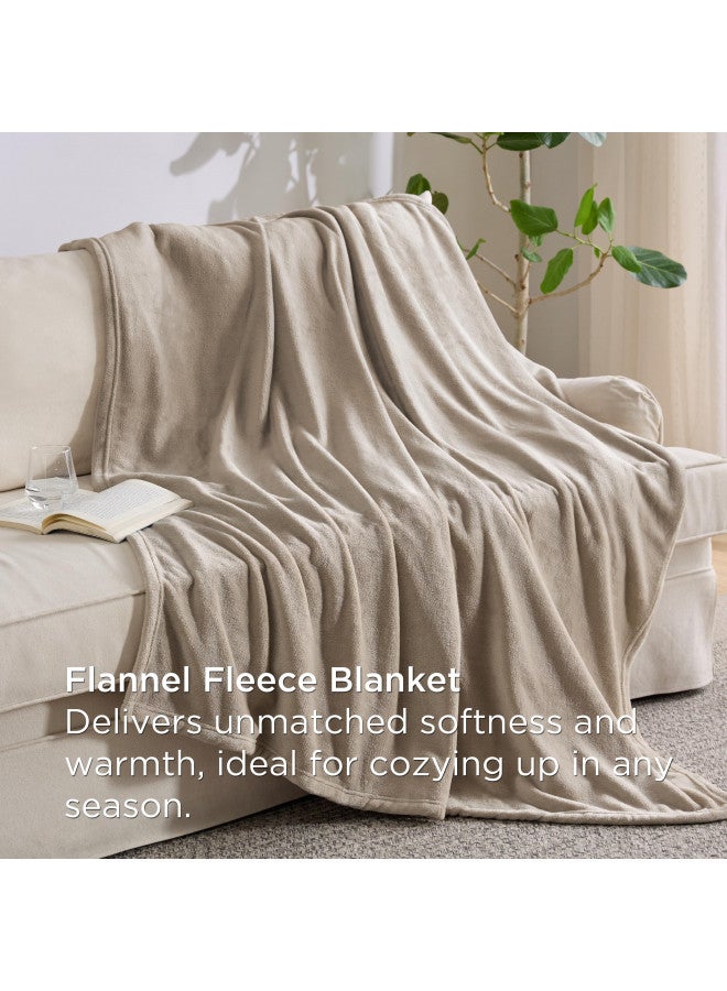 Bedsure Bedsure Queen Comforter Set - 8 Pieces Solid Queen Size Bed in a Bag, Beige Bedding Set with Soft Fleece Microfiber Bed Blanket, Prewashed Bed Comforter for All Seasons, Sheets, Pillowcases & Shams  - Image 3