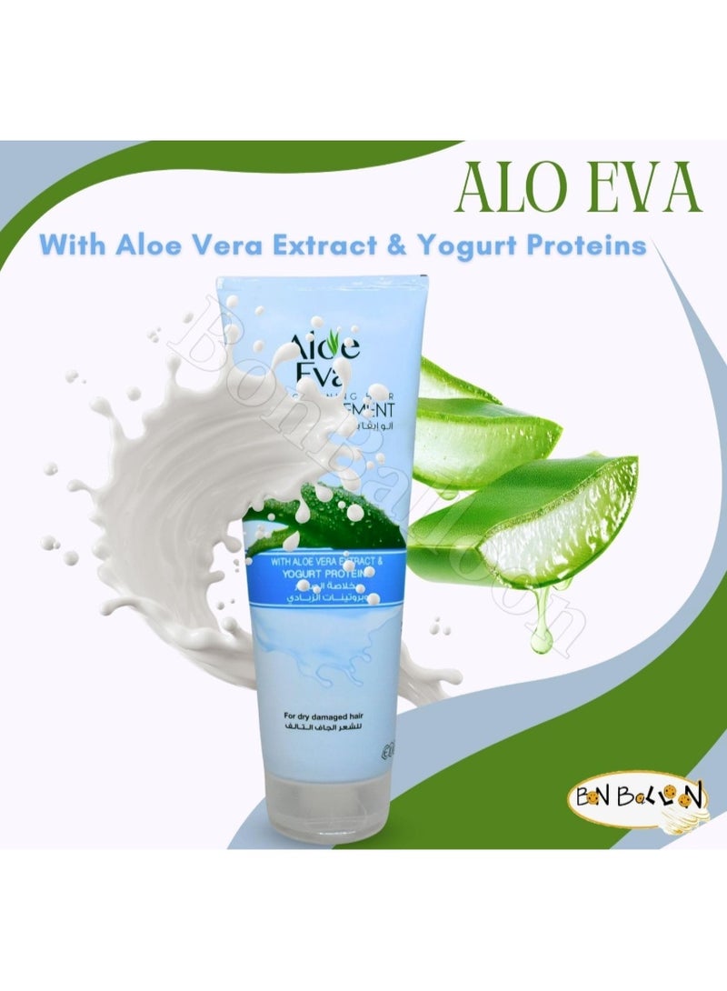 ألو إيفا بديل زيت الشعر، بروتين الصبار والزبادي - (٢٥٠ مل) | تغذية عميقة للشعر الجاف والتالف | إصلاح الشعر المجعد - Image 2
