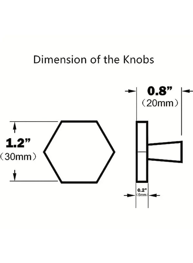 6Pcs Solid Brass Hexagonal Drawer Handles For Kitchen Cabinets Furniture Wardrobes - Image 3