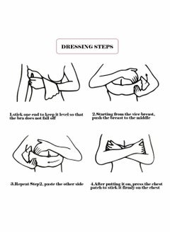 Y&D 2pcs Sticky Push Up Bra, Adhesive Bra for Women with Small and Large Breast, Cup A-E, Strapless Breast Petals Silicone Backless Dress  - Image 4