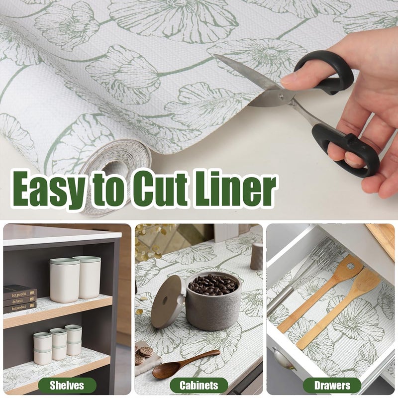 Quttisay Shelf Liner for Kitchen Cabinets Non-Adhesive Cabinet Liner,Non-Slip Drawer Liners,Waterproof Pantry Shelf Liners Cover,Easy to Clean Cabinet Liners for Shelves,Drawers,Cupboard (12In x 10FT) - Image 4
