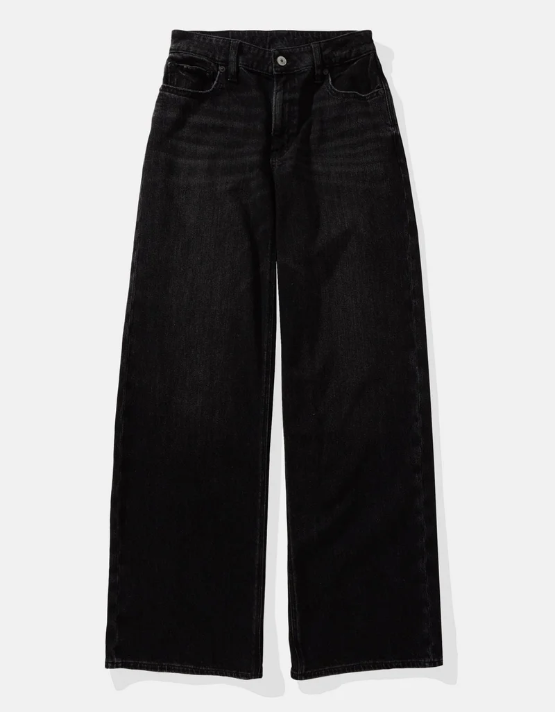 American Eagle  AE Strigid Super High-Waisted Baggy Wide-Leg Ankle Jean for Women | Best Price UAE
