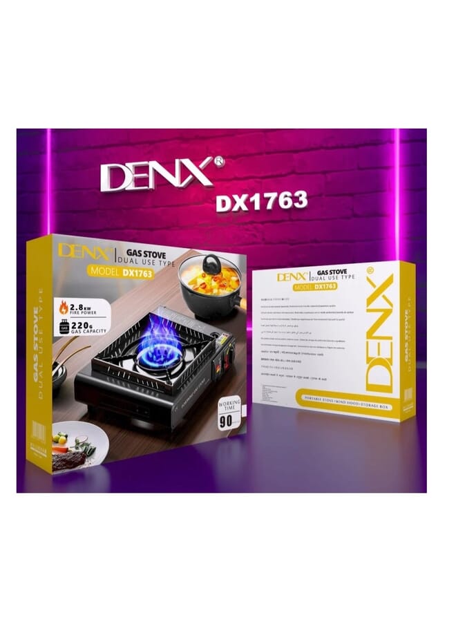 دينكس موقد غاز محمول للتخييم والاستخدام الخارجي مقاس 34x28x8 سم - Image 1