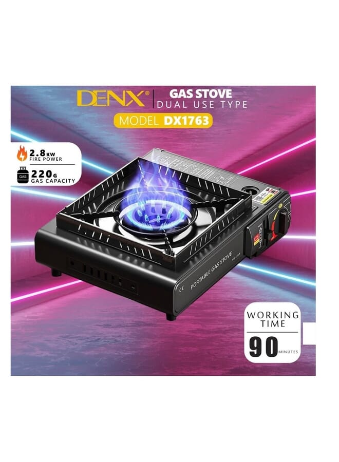 دينكس موقد غاز محمول للتخييم والاستخدام الخارجي مقاس 34x28x8 سم - Image 2