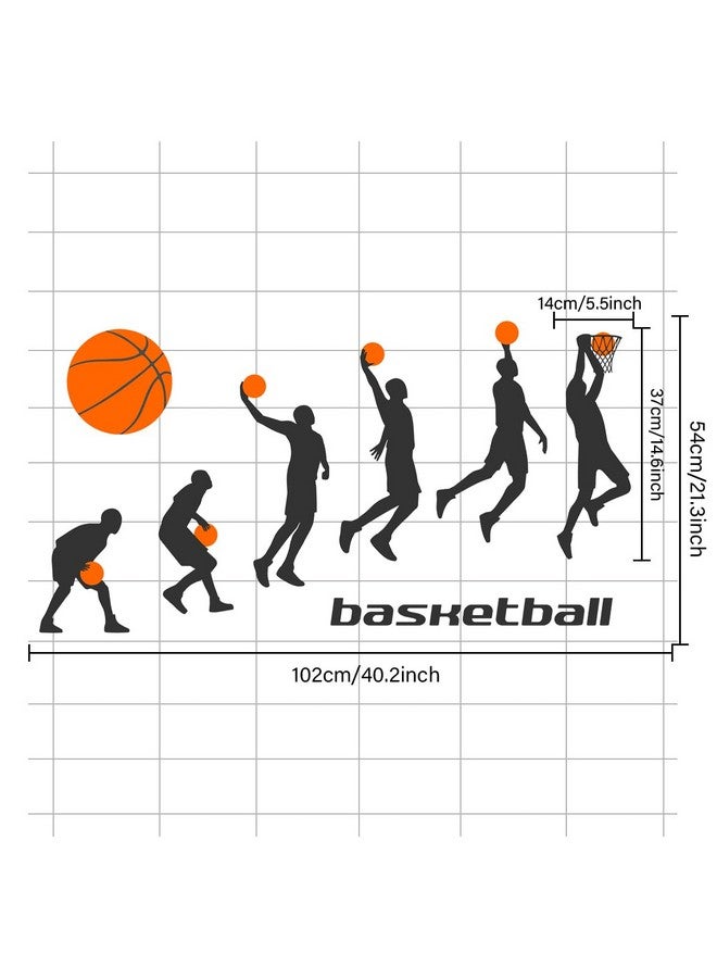 WOYINIS Basketball Players Wall Stickers Slam Dunk DIY Sport Wall Decals for Kids Room Boys Bedroom Home Wall Decorations - Image 3