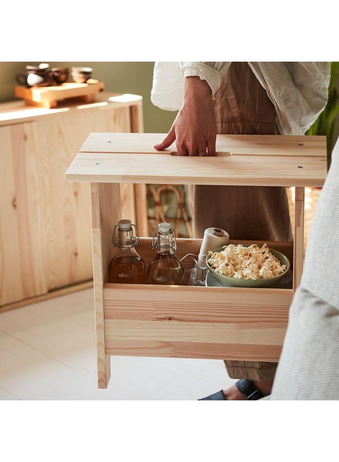 Zaboon Stool with storage, pine - Image 4