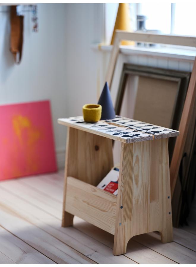 Zaboon Stool with storage, pine - Image 3