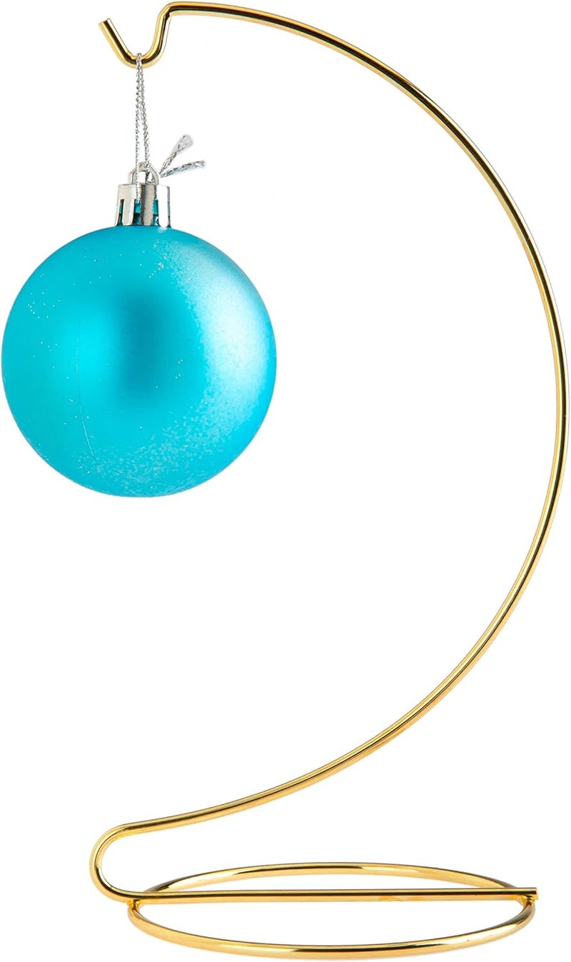 Creative Hobbies 8 Inch Tall Ornament Display Stand Hanger Holder, Bright Gold Plated | Pack of 3 - Image 3