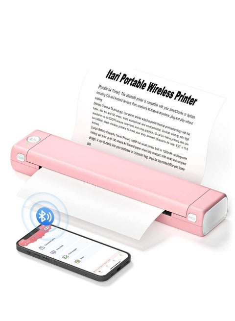 Phomemo M08F A4 Portable Thermal Printer, Supports 8.26"x11.69" A4 Thermal Paper, Wireless Mobile Travel Printers for Car & Office, Bluetooth Printer Compatible with Phone & Laptop