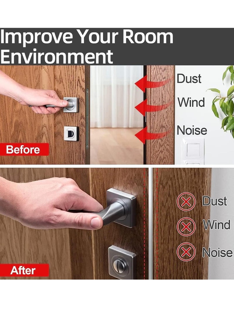 ihomeshop Anti-theft door seal strip Door and window sound insulation seal strip D-type self-adhesive seal strip Door frame gap sealing seal strip Suitable for a variety of door and window models - Image 3