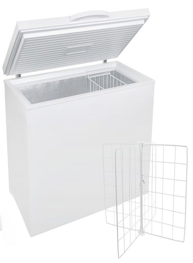 BESTYASH Chest Freezer Organizer, Mesh Partition Basket 15.9”L × 15.9”W × 12.6”H, 4 Compartments Breathable Grid Deep Freezer Dividers, Metal Rack for Kitchen Refrigerator Food Drink Storage - Image 1