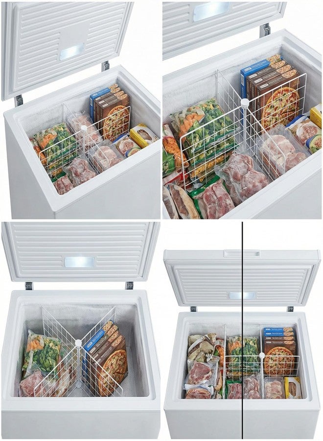 BESTYASH Chest Freezer Organizer, Mesh Partition Basket 15.9”L × 15.9”W × 12.6”H, 4 Compartments Breathable Grid Deep Freezer Dividers, Metal Rack for Kitchen Refrigerator Food Drink Storage - Image 5