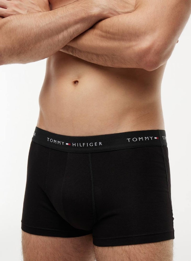 TOMMY HILFIGER 3-Pack Signature Repeat Logo Waistband Trunks - Image 4