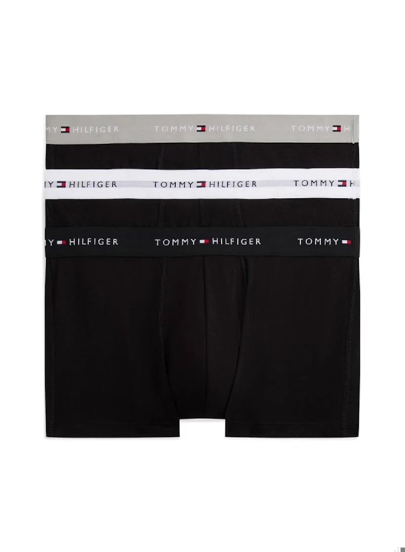 3-Pack Signature Repeat Logo Waistband Trunks