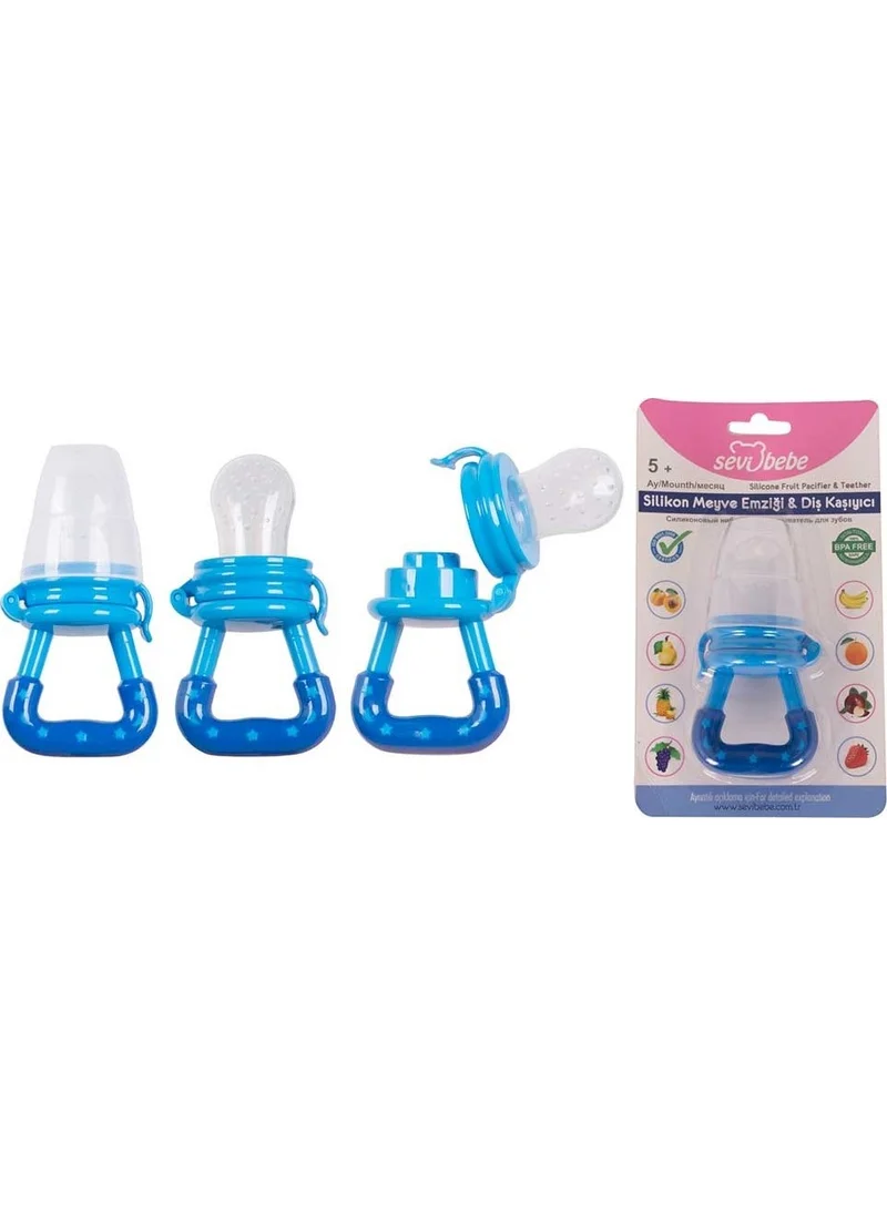 Sevi Bebe Sevibebe Silicone Fruit Pacifier & Teether - Blue