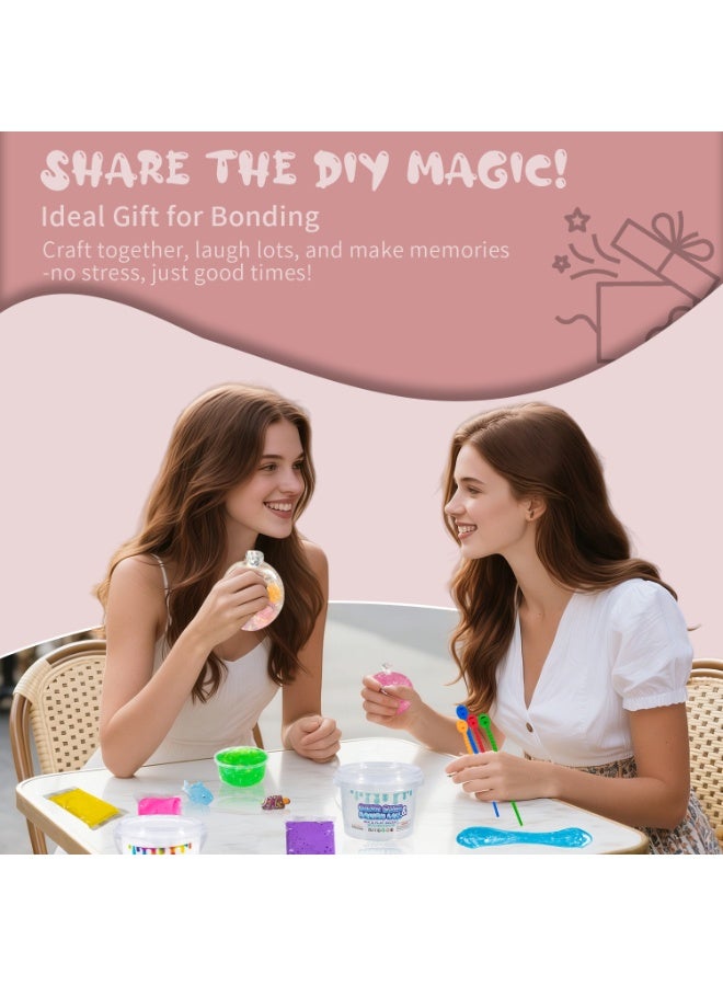 SRIJENO DIY Stress Ball Making Kit - 6 TPR Skins - Immersive Asmr Ball Squishy kit- Craft Kits Stress Balls - Handmade Make Your Own Fidget Stress Balls Kit for kids and Adults - Crunchy Relaxing - Image 3