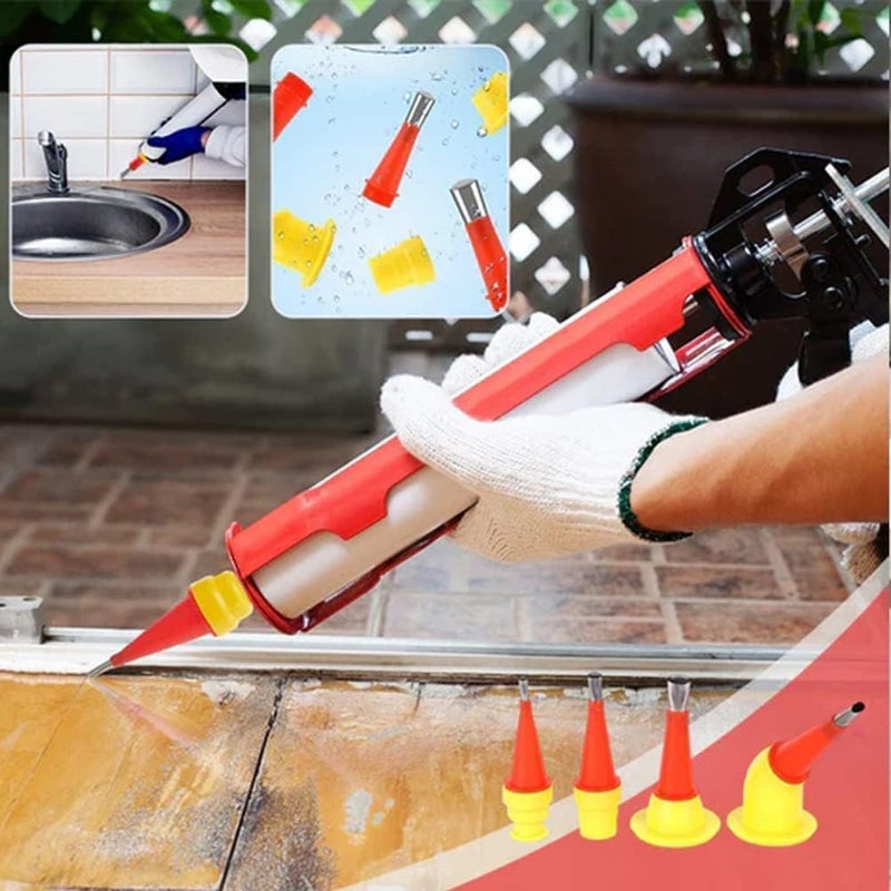 klarako Universal Integrated Rubber Nozzle Tool Kit,Easy Caulking Finisher Set,Rubber Nozzle for Caulking (Set H) - Image 5