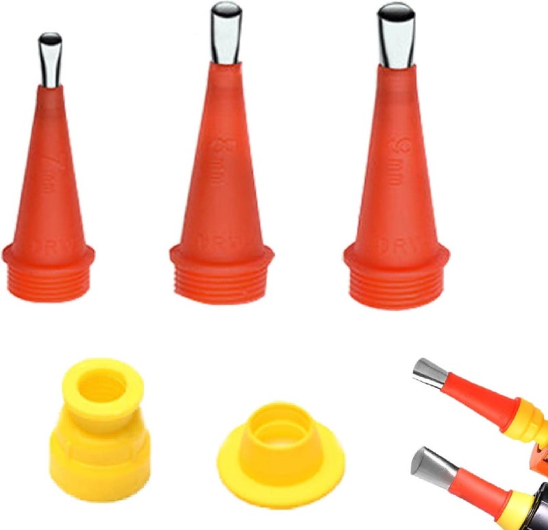klarako Universal Integrated Rubber Nozzle Tool Kit,Easy Caulking Finisher Set,Rubber Nozzle for Caulking (Set H) - Image 1
