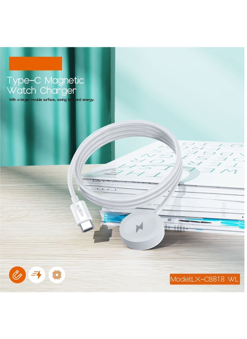 MOXOM Type-C Magnetic Wireless Charger Adapter For Apple iWatch Series 7/SE/6/5/4/3/2/1 LX-CB818 WL  - Image 2