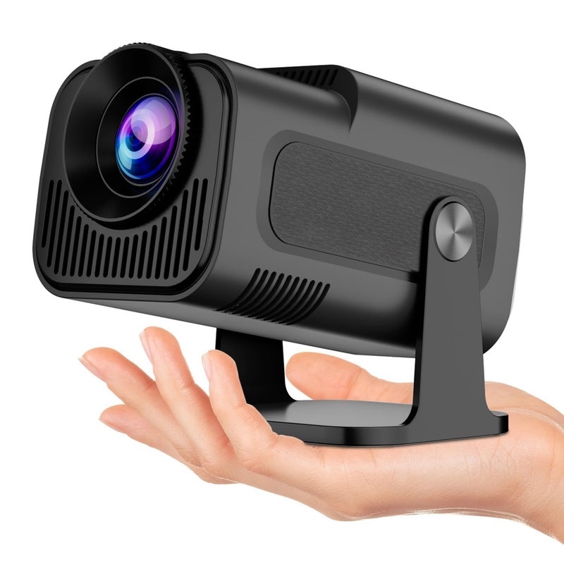 BIGASUO بروجيكتور ميني محمول Hy320 - واي فاي 6 5G، بلوتوث 5.0 وأندرويد 11، يدعم 4K و1080P فائق الدقة، 12,000 لومن، بروجيكتور LED مع تصحيح تلقائي 4D/4P، دوران 180°، زوم إلكتروني (BGP27) - Image 1