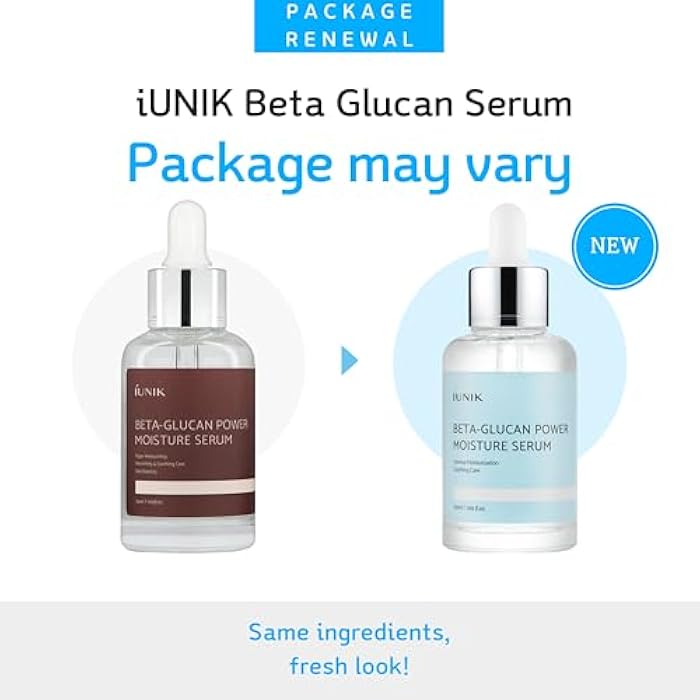 IUNIK Beta-Glucan Power Deep Moisture Vegan Serum Intense Hydration Mushroom Yeast Extracts Naturally-derived - Dry Mature Sagging Sensitive Skin Cell Regenerating Lifting Korean Skincare - Image 2