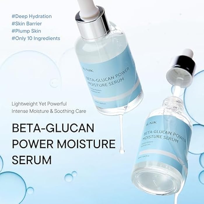 IUNIK Beta-Glucan Power Deep Moisture Vegan Serum Intense Hydration Mushroom Yeast Extracts Naturally-derived - Dry Mature Sagging Sensitive Skin Cell Regenerating Lifting Korean Skincare - Image 3