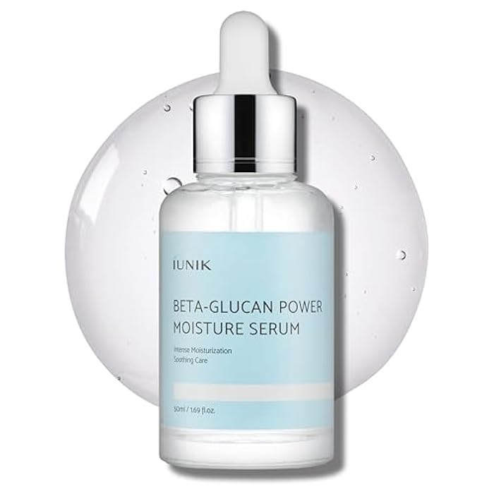 IUNIK Beta-Glucan Power Deep Moisture Vegan Serum Intense Hydration Mushroom Yeast Extracts Naturally-derived - Dry Mature Sagging Sensitive Skin Cell Regenerating Lifting Korean Skincare - Image 1