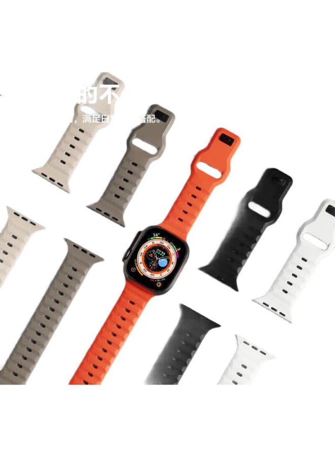 watchbond Compatible With Apple Watch Band Fkm Fluoroelastomer, Suitable For Apple Iwatch S9/S10/Ultra2/S8/7/6/5/Se, Men'S Style, 42/44/45/49Mm Universal Fit - Image 2