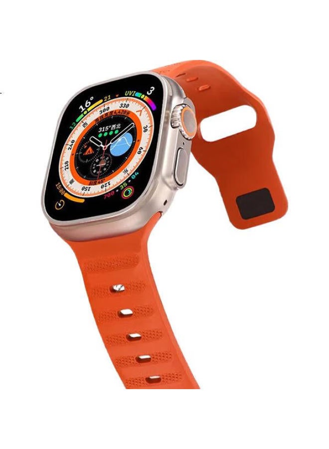 watchbond Compatible With Apple Watch Band Fkm Fluoroelastomer, Suitable For Apple Iwatch S9/S10/Ultra2/S8/7/6/5/Se, Men'S Style, 42/44/45/49Mm Universal Fit - Image 3