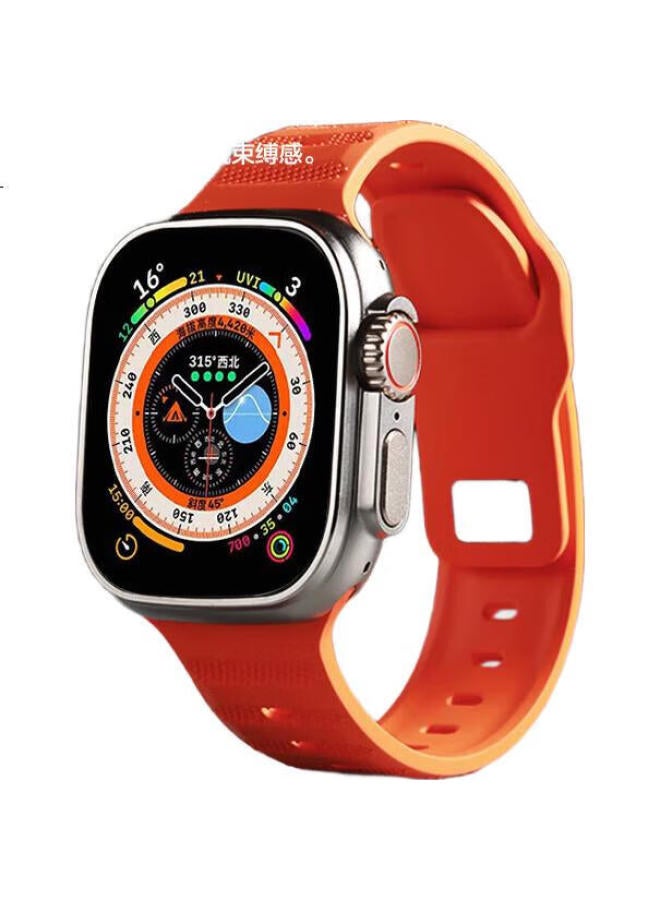 watchbond Compatible With Apple Watch Band Fkm Fluoroelastomer, Suitable For Apple Iwatch S9/S10/Ultra2/S8/7/6/5/Se, Men'S Style, 42/44/45/49Mm Universal Fit - Image 1