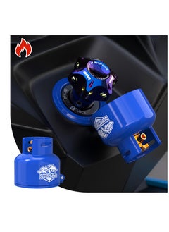 SYOSI Push Start Button Cover, Gas Cylinder Motorcycle Ignition Cover, Funny Car Engine Start Button Cover, Cool Car Motorcycle Accessories, Interior Decor Sticker Decals Switch Cover, Blue  - Image 1
