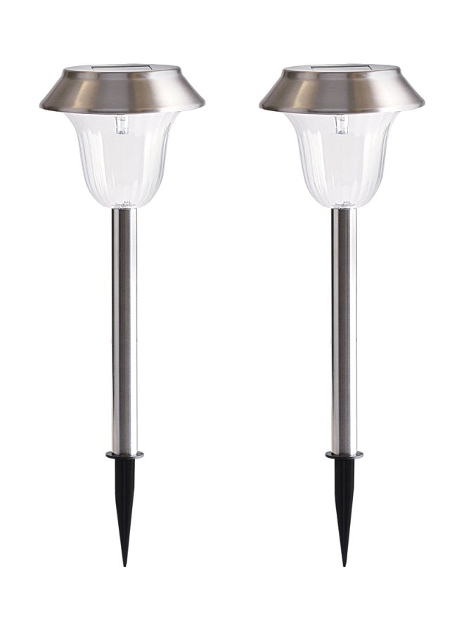 إسكدنيا ضوء حديقة LED يعمل بالطاقة الشمسية من قطعتين أبيض دافئ 11.5x40x11.5Ø³Ù†ØªÙŠÙ…ØªØ± - Image 1