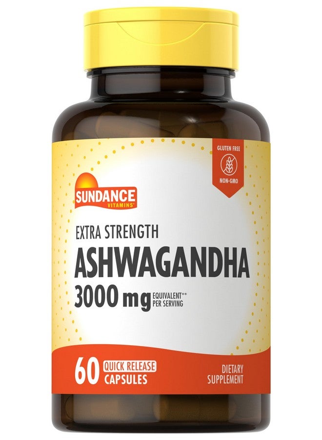 Sundance كبسولات أشفاغاندا من ساندانس | 3000 ملغ | 60 حبة | تركيبة قوية إضافية | مع مستخلص الفلفل الأسود | مكمل غير معدل وراثيًا وخالي من الغلوتين - Image 1
