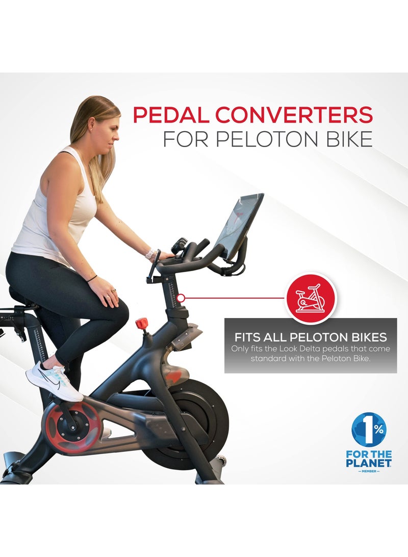 KASTWAVE Bike Pedal Adapters for Peloton Bike & Peloton Bike+, Sneaker Compatible Peloton Pedals Look Delta Pedal Converters Peloton Shoeless Cycling Accessory Peloton Bike Shoe Adapters for Look Delta Pedals - Image 2