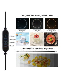 PULUZ 9.8 inch Foldable Portable Photography Shooting Box,Photo Lighting Studio with 3 Modes Dual Color Temperature Ring Light and 12 Color Backdrops  - Image 3