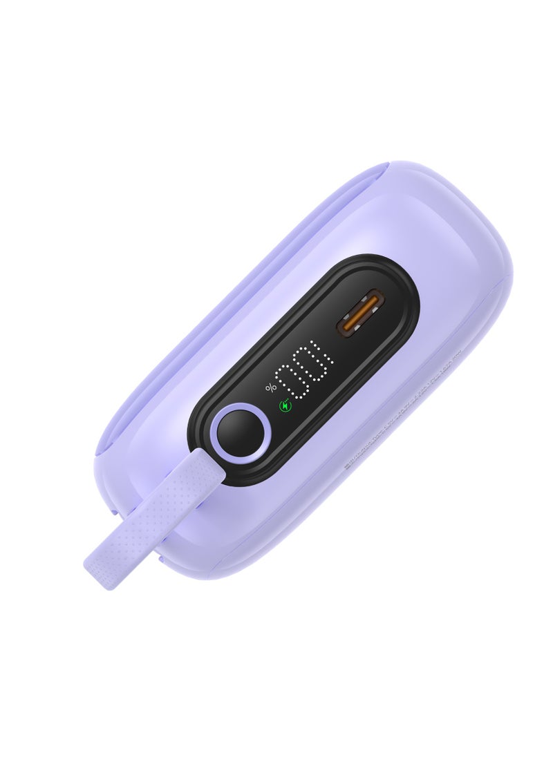 rsilou - rsilou 10000mAh Power Bank,PD, Built-in Type-C and Lightning Cables, 22.5W Fast Charging Per Port, 38.5 Total Max Output Power, Multi-Device Compatibility, Digital Display - Image 1