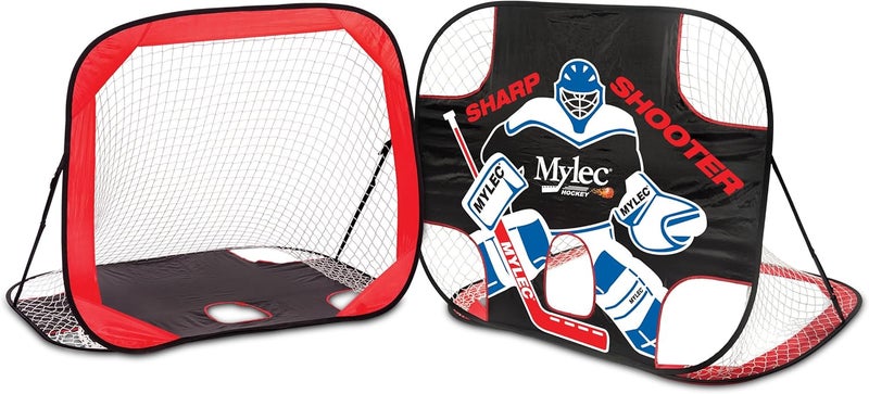 Mylec All Purpose Goal for Outdoor Sports, Foldable Nylon Sports Net, Lightweight & Portable, Easy Assembly & Durable, Perfect Hockey Gifts (Red, 5 Pounds) - Image 1